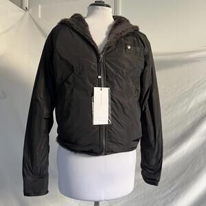 NWT John Elliott Bolivia Reversible Full Zip Jacket Slate/Black - Size 0 / XS